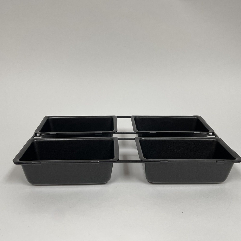 Roshco Non-stick Mini Loaf Pan for 4 Breads 13 1/2" x almost 8" x‎ 2" High